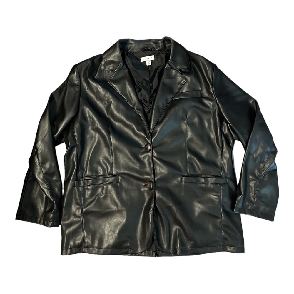NWOT Topshop Faux Leather Blazer